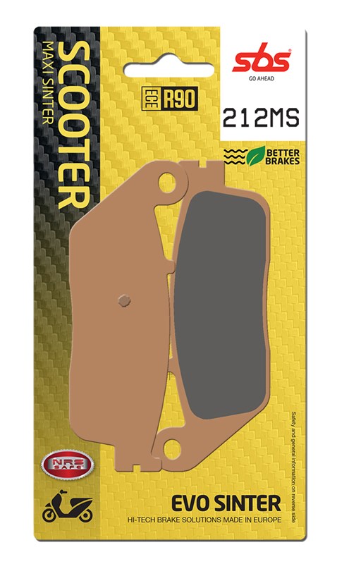 SBS brake pads KH608 maxi sinteredsinteredcolour gold (212MS)